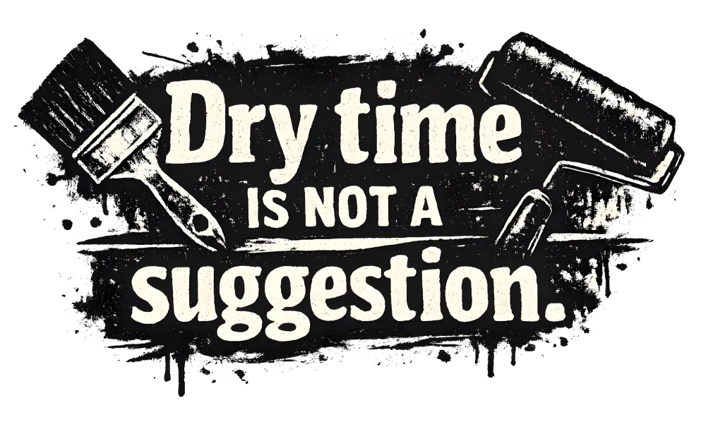 Funny Painter shirt design - Dry time is not a suggestion.