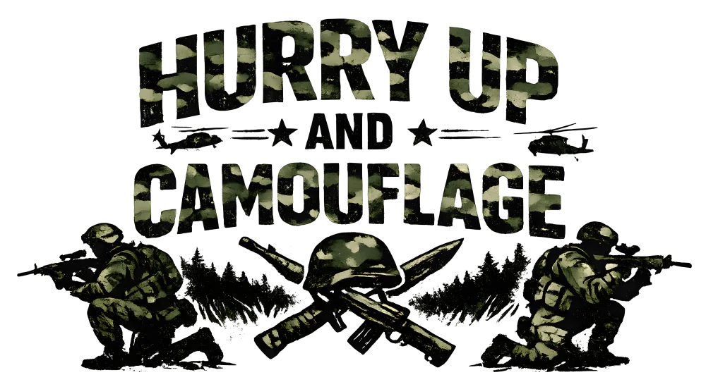 Funny work shirt design - Hurry Up And Camouflage