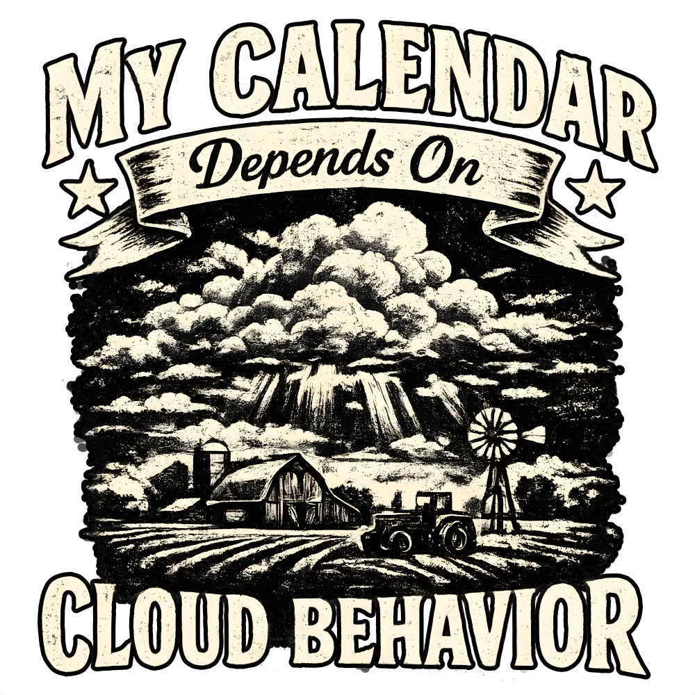 Funny work shirt design - My calendar depends on cloud behavior